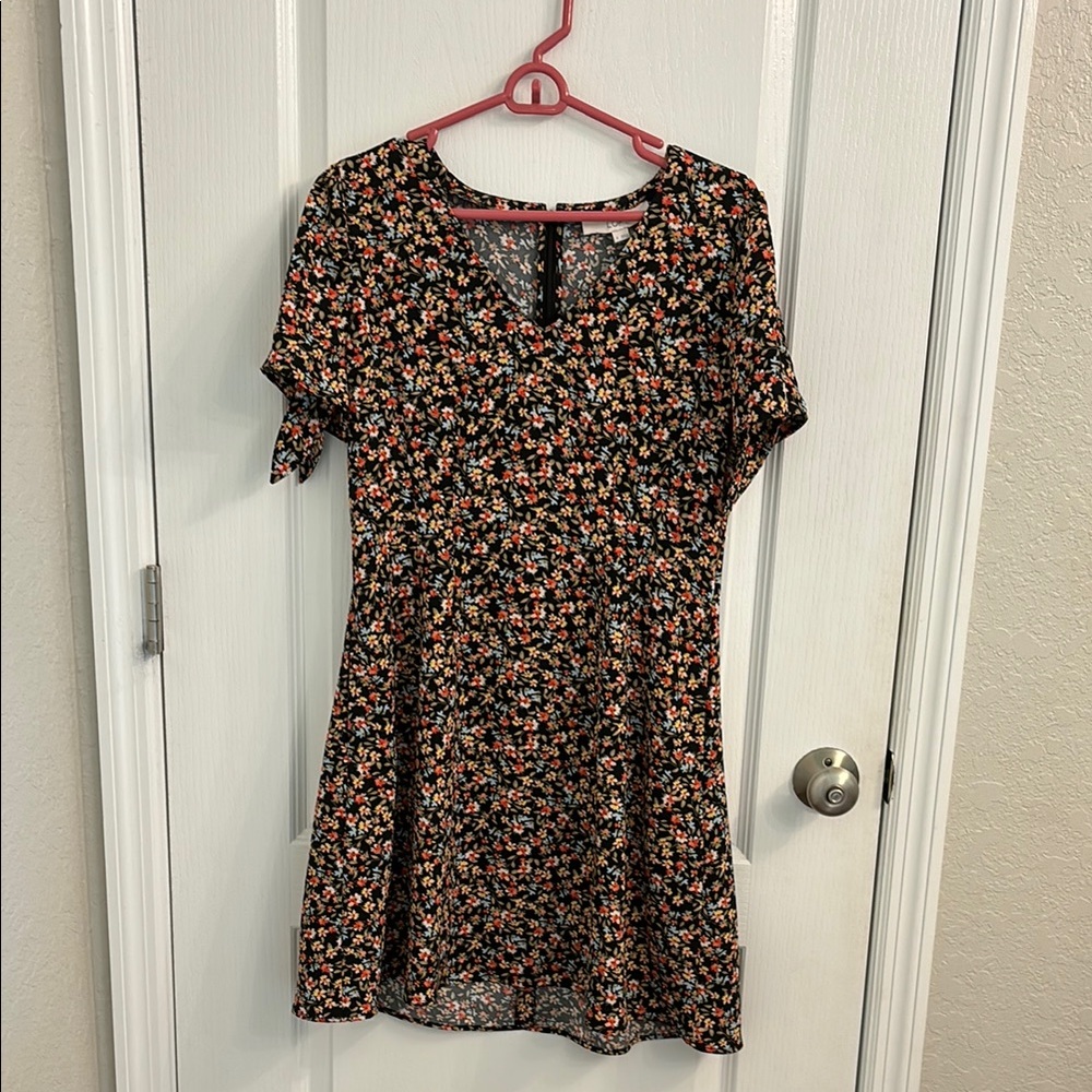Floral Black Dress